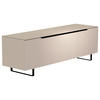 LOWBOARD Schwarz, Sandfarben  160/51/45 cm  - Sandfarben/Schwarz, Design, Glas/Holzwerkstoff (160/51/45cm) - Moderano