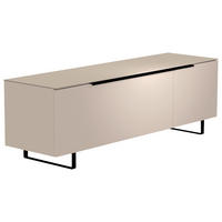 LOWBOARD Schwarz, Sandfarben  160/51/45 cm  - Sandfarben/Schwarz, Design, Glas/Holzwerkstoff (160/51/45cm) - Moderano