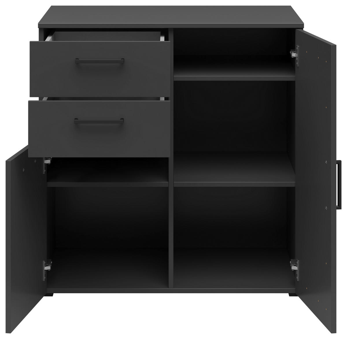 KOMODA  80/83/52 cm  grafitno siva  - crna/antracit, Moderno, pločasti materijal/plastika (80/83/52cm) - Carryhome