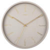 WANDUHR Belle Grau, Goldfarben 35/35/4 cm  - Goldfarben/Grau, Basics, Metall (35/35/4cm) - Karlsson