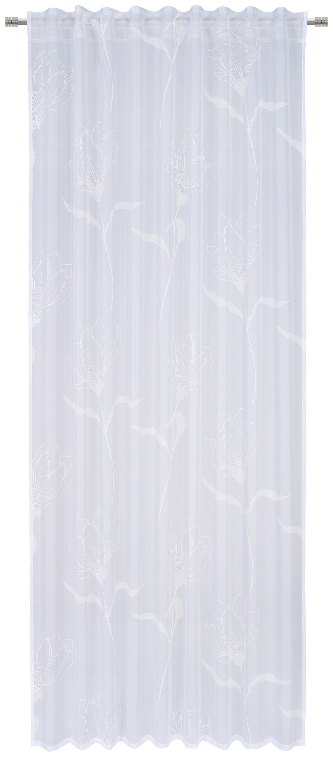 GOTOVA ZAVESA bela - bela, Konvencionalno, tekstil (140/245cm) - Esposa