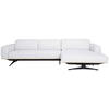 ECKSOFA in Struktur Hellgrau  - Eichefarben/Hellgrau, Design, Holz/Textil (305/163cm) - Novel