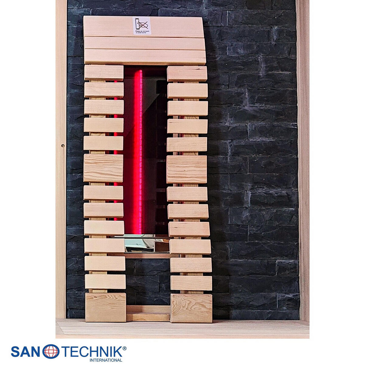 INFRAROTKABINE für 4 Personen  - Naturfarben, Basics, Glas/Holz (160/210/160cm) - Sanotechnik