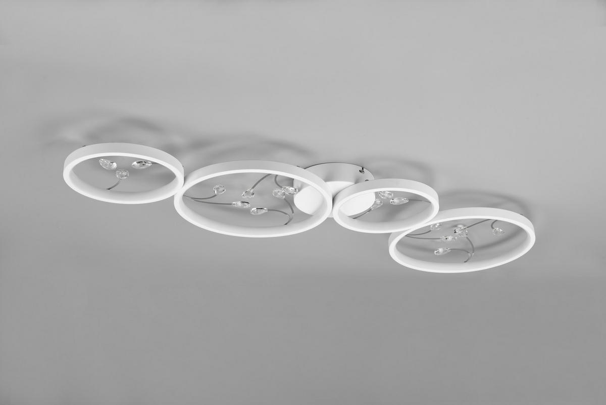 DECKENLEUCHTE    95,5/40/6,5 cm  - Weiß, Design, Metall (95,5/40/6,5cm) - Trio Leuchten