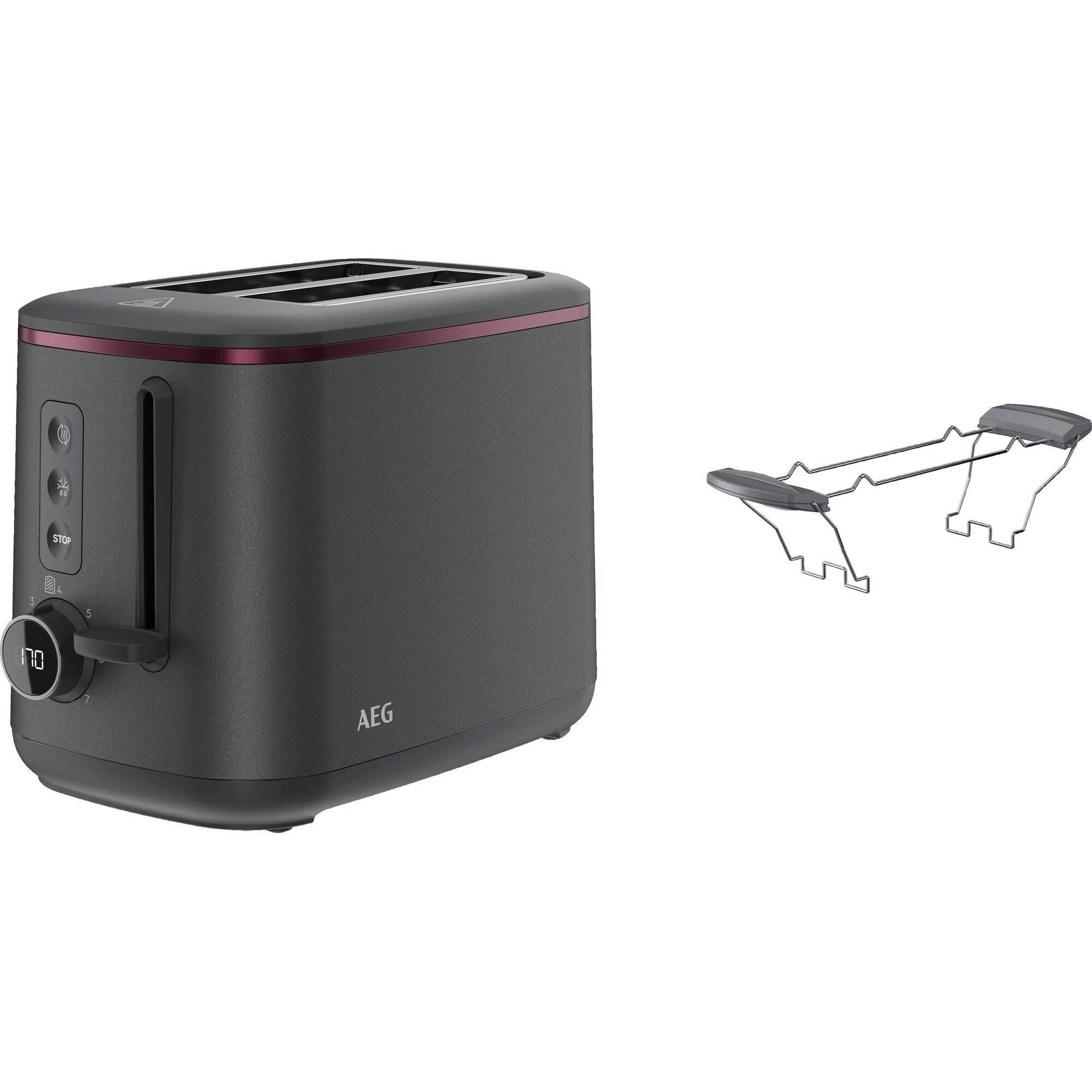 TOASTER Design Collection  - Schwarz, Basics, Metall (28,4/20,3/16,8cm) - AEG