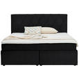 BOXSPRINGBETT 180/200 cm  in Anthrazit  - Anthrazit/Schwarz, Design, Kunststoff/Textil (180/200cm) - Xora