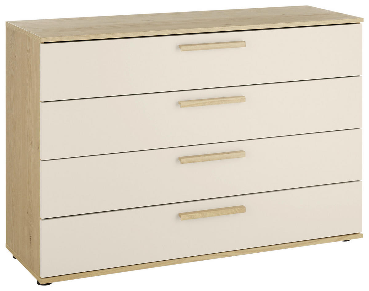 SIDEBOARD MR-MONTINO 120/83/46 cm 4 Schublade(n)  - Sandfarben/Eichefarben, Design, Holz/Holzwerkstoff (120/83/46cm) - Musterring