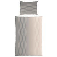 ÁGYNEMŰHUZAT-GARNITÚRA 140/200 cm  - bézs/szürke, Basics, textil (140/200cm) - Fleuresse