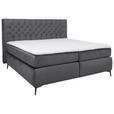 BOXSPRINGBETT 160/200 cm  in Grau  - Schwarz/Grau, Design, Textil/Metall (160/200cm) - Esposa