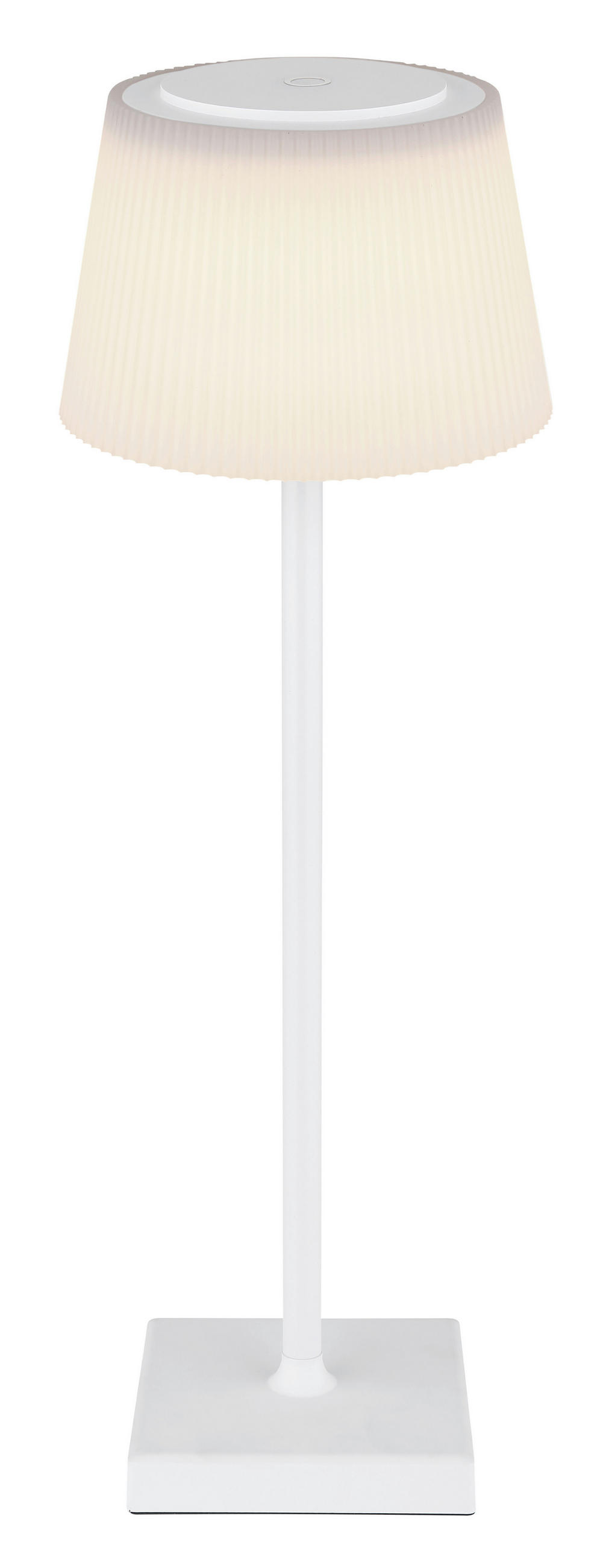 STOLNÍ LAMPA NA BATERIE 13,1/13,1/38 cm - bílá, Konvenční, kov/plast (13,1/13,1/38cm) - Globo