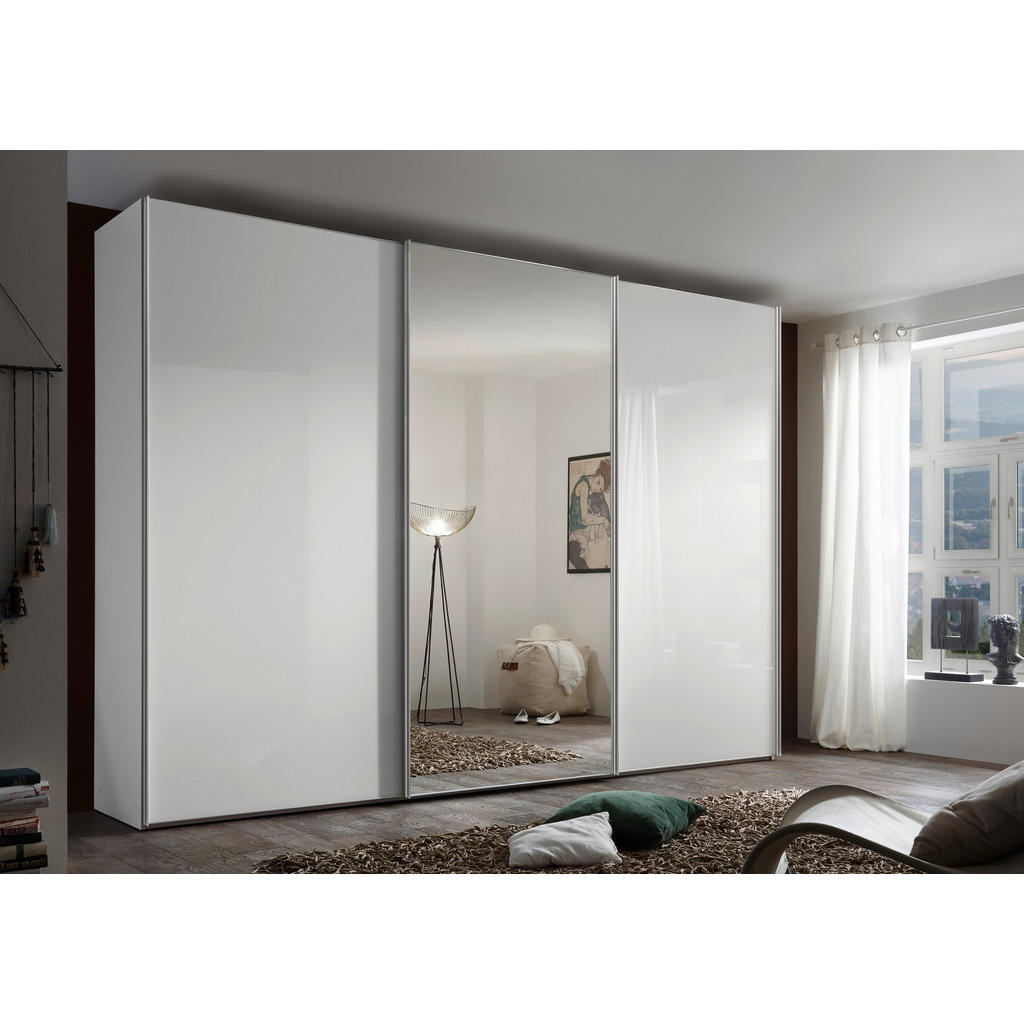 Thumbnail - Moderano Schwebetürenschrank Sigma Rom, Weiß, Metall, 6 Fächer, 280x222x68 cm, Lga, Goldenes M, BQ - Bündnis für Qualitä...