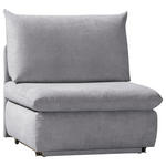 SCHLAFSESSEL Etta in Flachgewebe Hellgrau  - Hellgrau, Design, Textil (90/89/83cm) - Novel