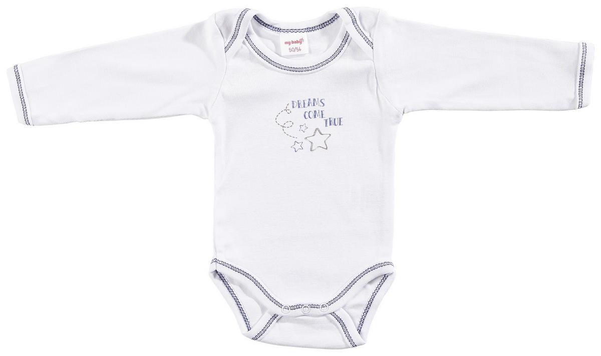 BABYBODY-SET  - Weiß/Dunkelblau, Basics, Textil (86/92null) - My Baby Lou