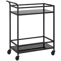 SERVIERWAGEN in Schwarz  - Schwarz, MODERN, Glas/Kunststoff (60/80/35cm) - PBJ