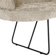 SITZBANK 202/88/65 cm Flachgewebe Beige Metall  - Beige/Schwarz, Design, Textil/Metall (202/88/65cm) - Novel