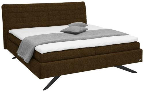 POLSTERBETT 180/200 cm  in Honig  - Weiss/Schwarz, Design, Holzwerkstoff/Kunststoff (180/200cm) - Dieter Knoll