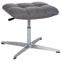 BÜROHOCKER Grau  - Silberfarben/Grau, MODERN, Textil/Metall (47/49/47cm) - MID.YOU