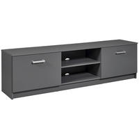 MEDIABÄNK i grafitfärgad  - grafitfärgad/silvereksfärgad, Basics, metall/trämaterial (180/50,8/40cm) - MID.YOU