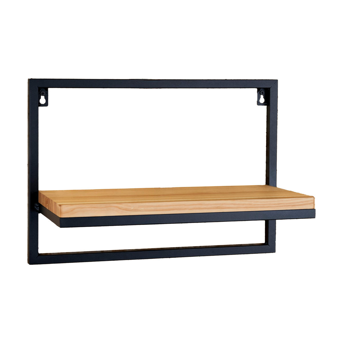 WANDREGAL  - Schwarz, Design, Holz/Metall (43/20/30cm)