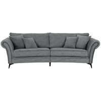 MEGASOFA in Flachgewebe Anthrazit  - Anthrazit/Schwarz, ROMANTIK / LANDHAUS, Textil/Metall (273/79/125cm) - Landscape