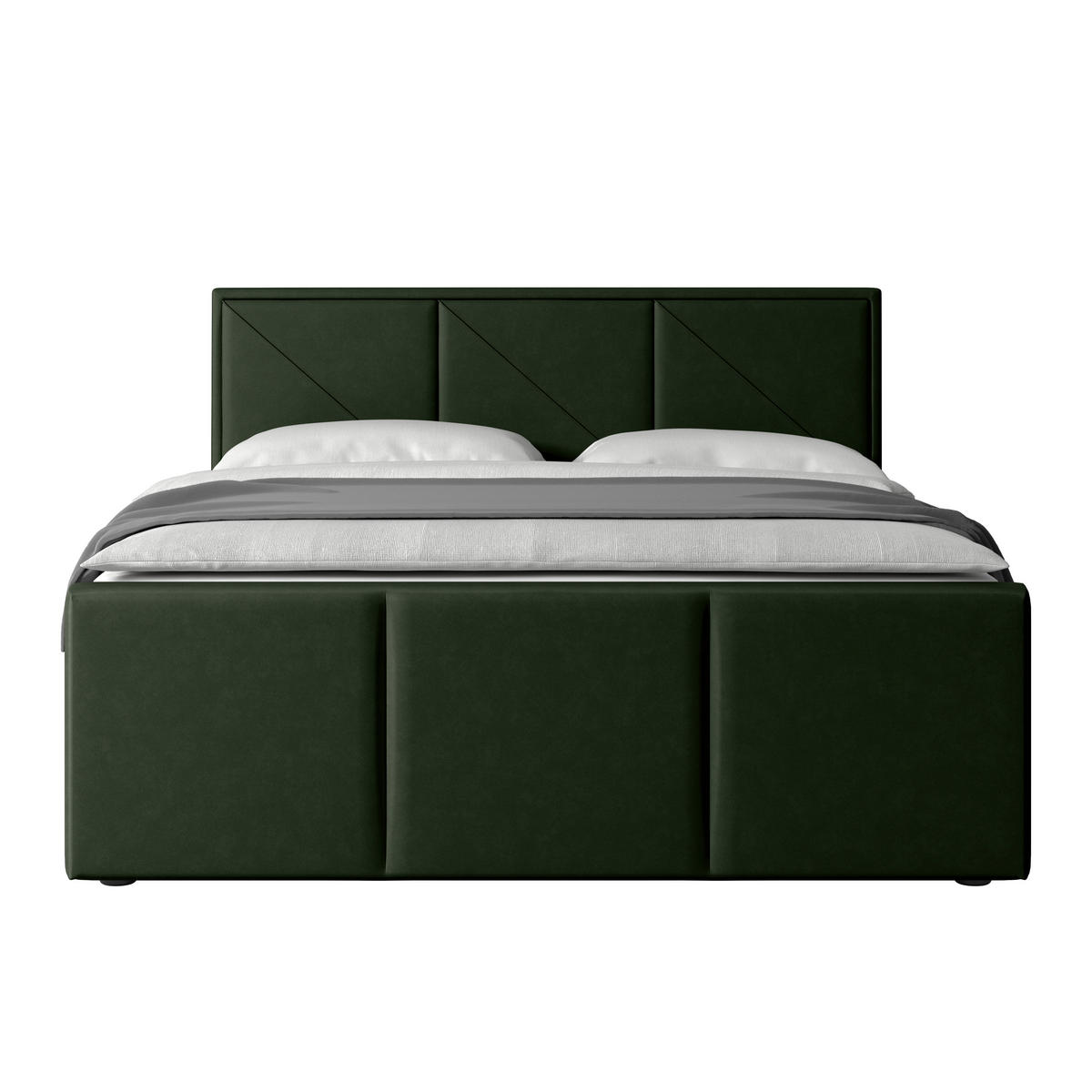 BOXSPRINGBETT 180/200 cm  in Grün  - Schwarz/Grün, MODERN, Holz/Kunststoff (180/200cm) - MID.YOU