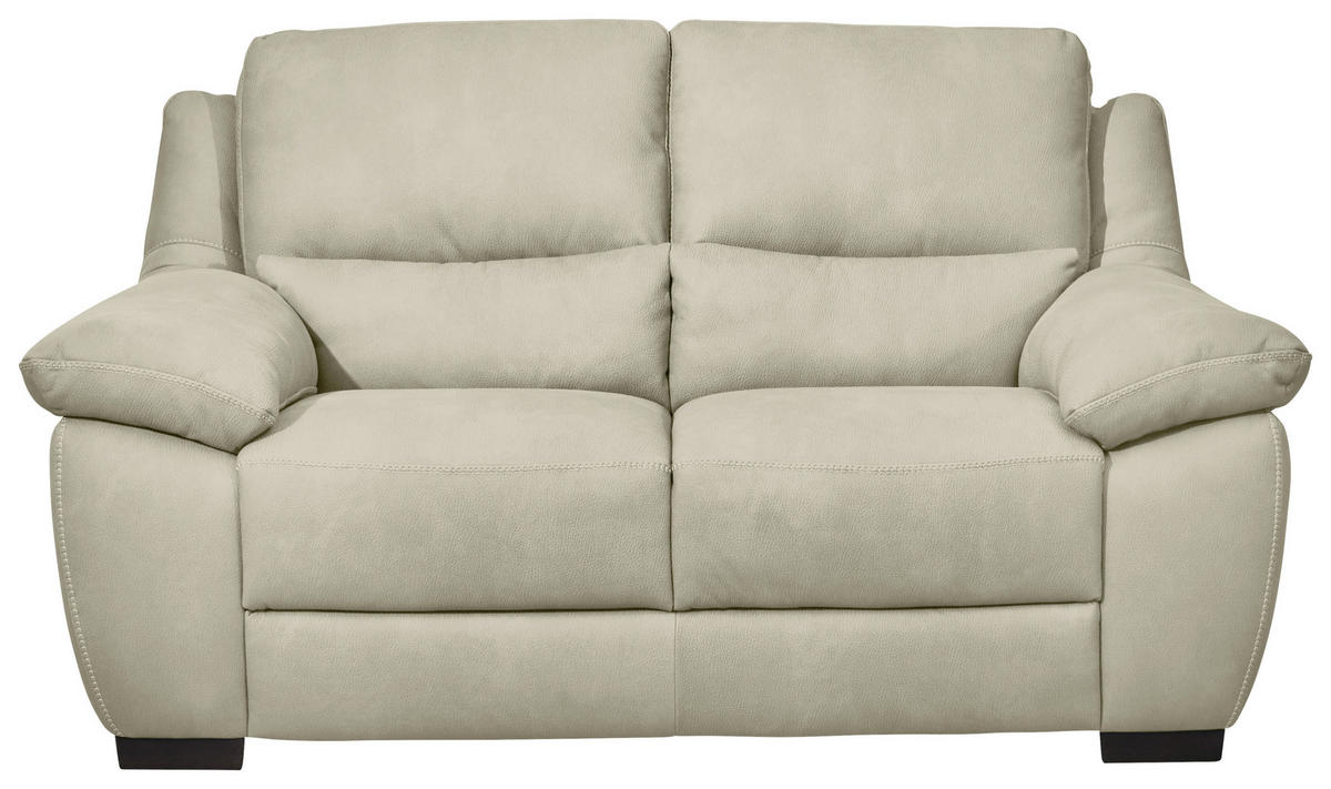 2-SITZER-SOFA Webstoff Greige  - Wengefarben/Greige, KONVENTIONELL, Holz/Textil (173/96/99cm) - Livetastic