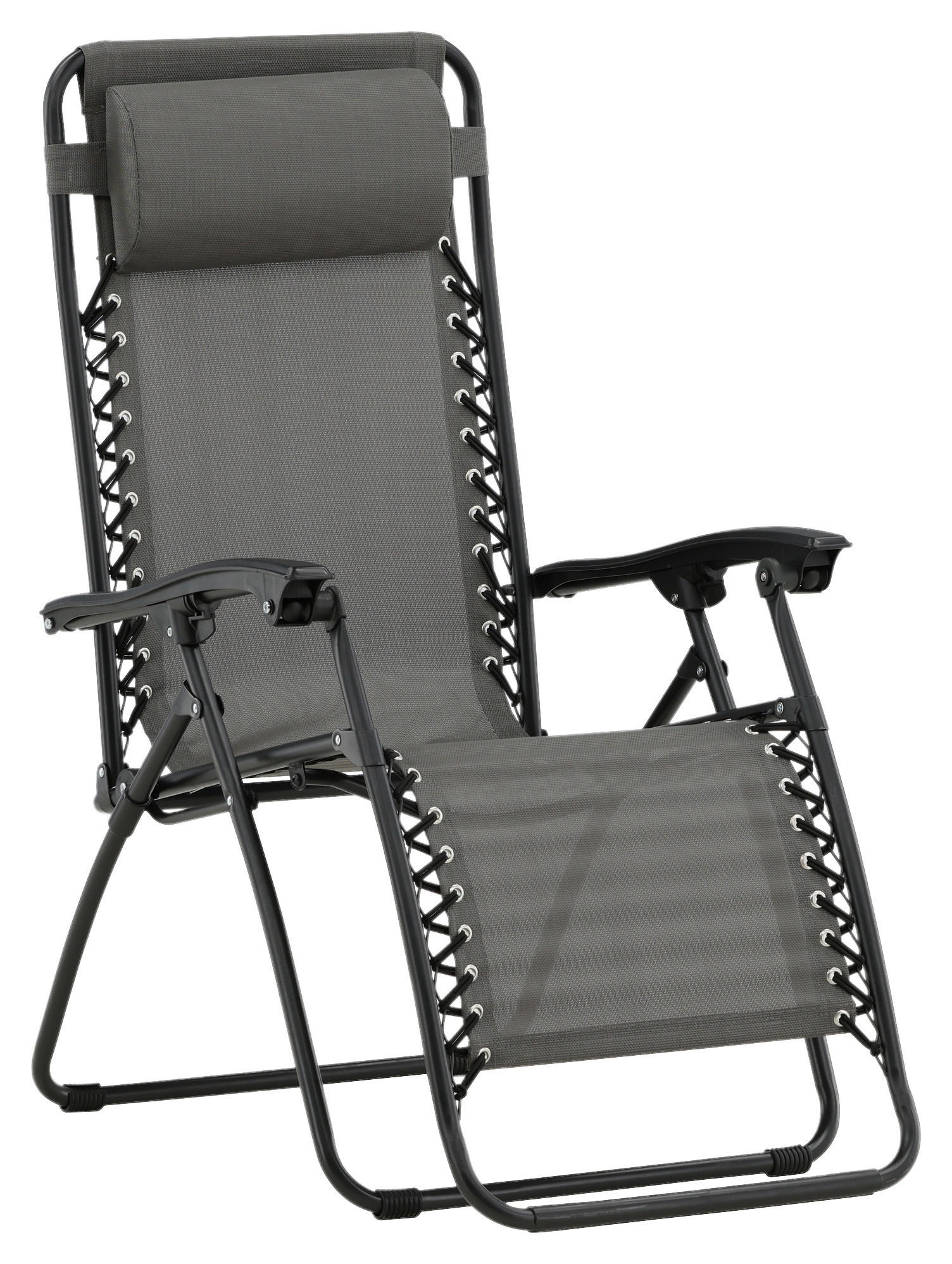 GARTEN-RELAXSESSEL Aluminium  - Grau, KONVENTIONELL, Kunststoff/Textil (68/112/90cm) - Gardenson