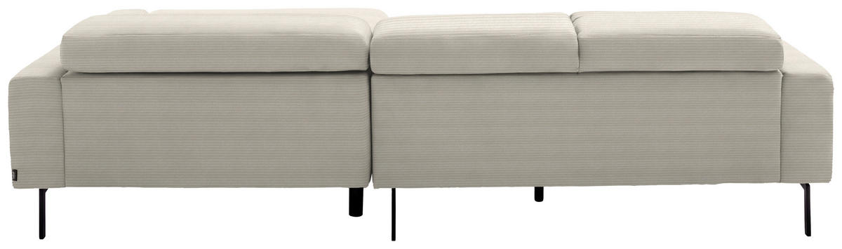 ECKSOFA Cord Naturfarben  - Schwarz/Naturfarben, Design, Textil/Metall (215-217/293cm) - Schöner Wohnen