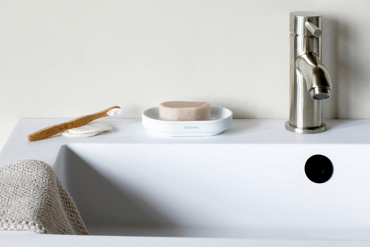 POSUDA ZA SAPUN  bijela  metal  MINDSET  - bijela, Basics, metal (12.1/2.4/8.1cm) - Brabantia