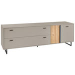 TV-ELEMENT Grau, Eschefarben  205/63,5/50 cm  - Anthrazit/Eschefarben, KONVENTIONELL, Holzwerkstoff/Metall (205/63,5/50cm) - Hom`in