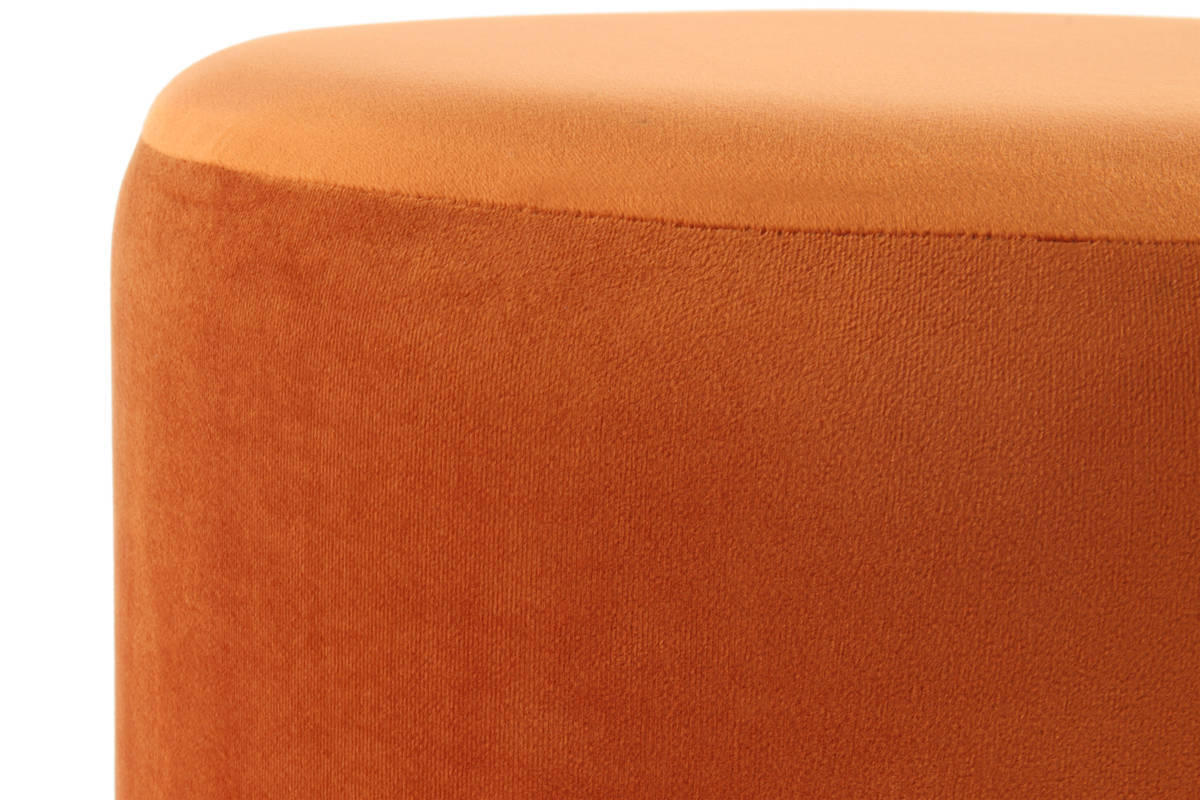 HOCKER in Metall, Textil, Holzwerkstoff Orange, Goldfarben, Champagner  - Champagner/Goldfarben, Basics, Holzwerkstoff/Textil (41/44,5/41cm) - Kayoom