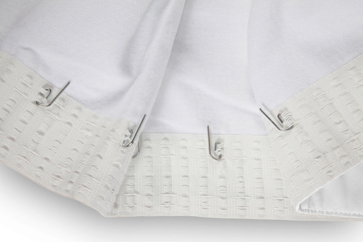 LÄRMSCHUTZVORHANG black-out (lichtundurchlässig)  - Weiß, Basics, Textil/Metall (145/260cm)