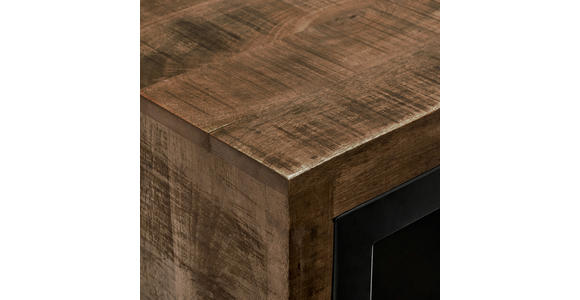 SIDEBOARD 175/80/40 cm  in Naturfarben, Hellbraun  - Hellbraun/Schwarz, Design, Glas/Holz (175/80/40cm) - Carryhome