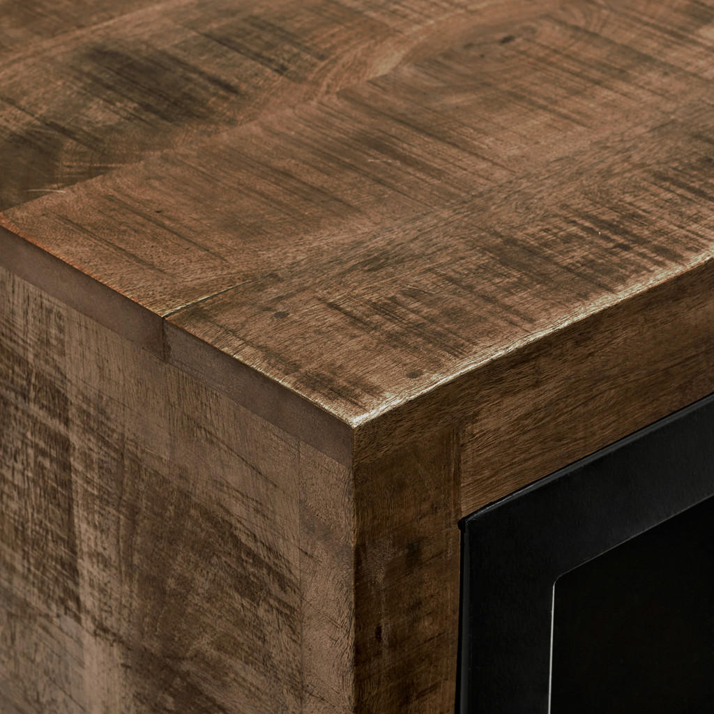 Thumbnail - Carryhome Sideboard, Natur, Hellbraun, Metall, Mangoholz, massiv, Holz, 2 Fächer, 4 Schublade(n) Schubladen, 175x80x40 c...