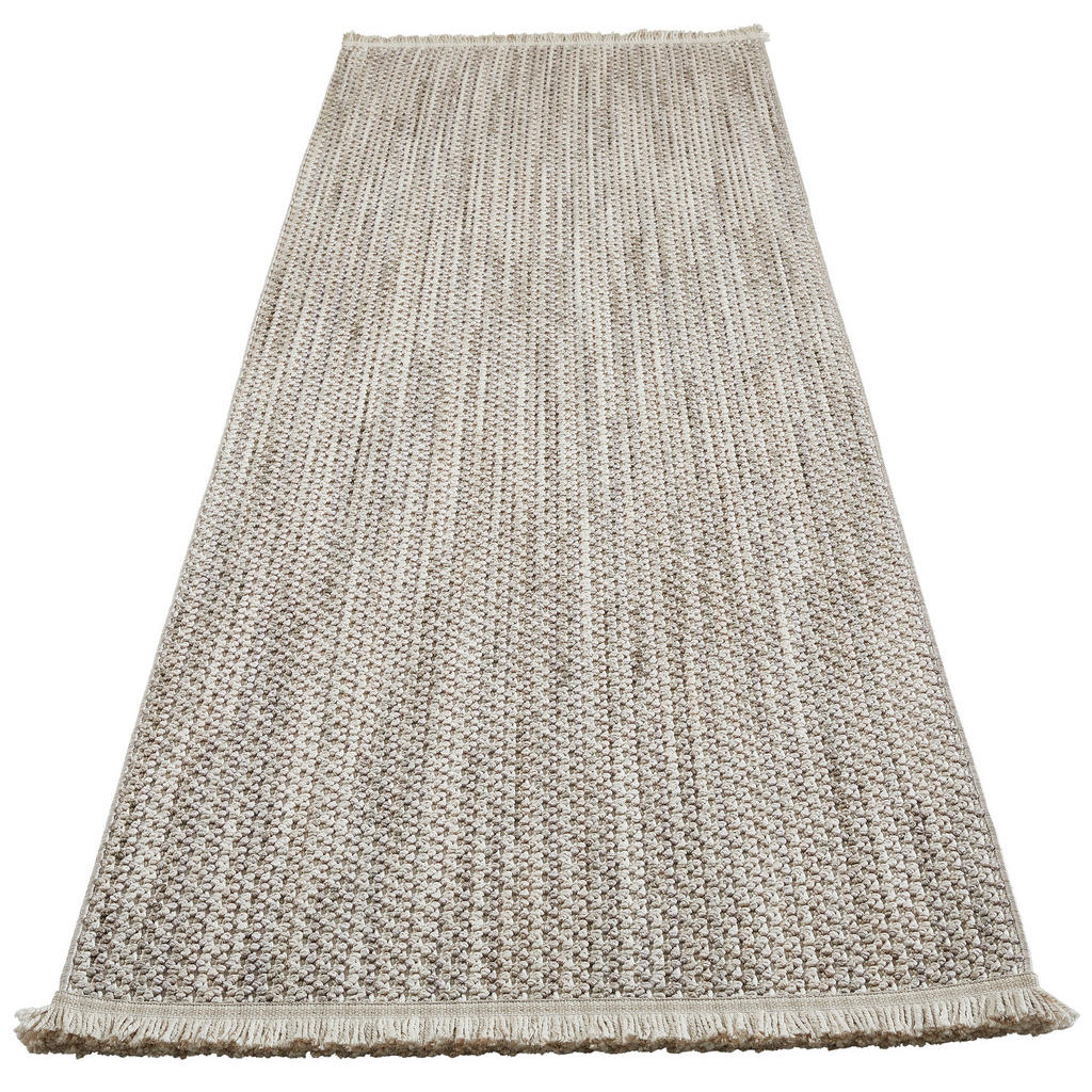 Thumbnail - Novel Läufer, Weiß, Hellgrau, Textil, Abstraktes, rechteckig, 80x250 cm, Oeko-Tex® Standard 100, für Fußbodenheizung gee...