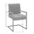 ARMLEHNSTUHL in Eisen Samt - Schwarz/Grau, Trend, Textil/Metall (54/91/63cm) - Ambia Home