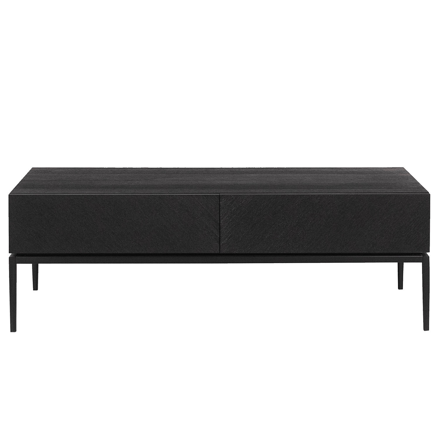 COUCHTISCH 120/50/40 cm rechteckig Schwarz  - Schwarz, MODERN, Holzwerkstoff/Metall (120/50/40cm) - home24