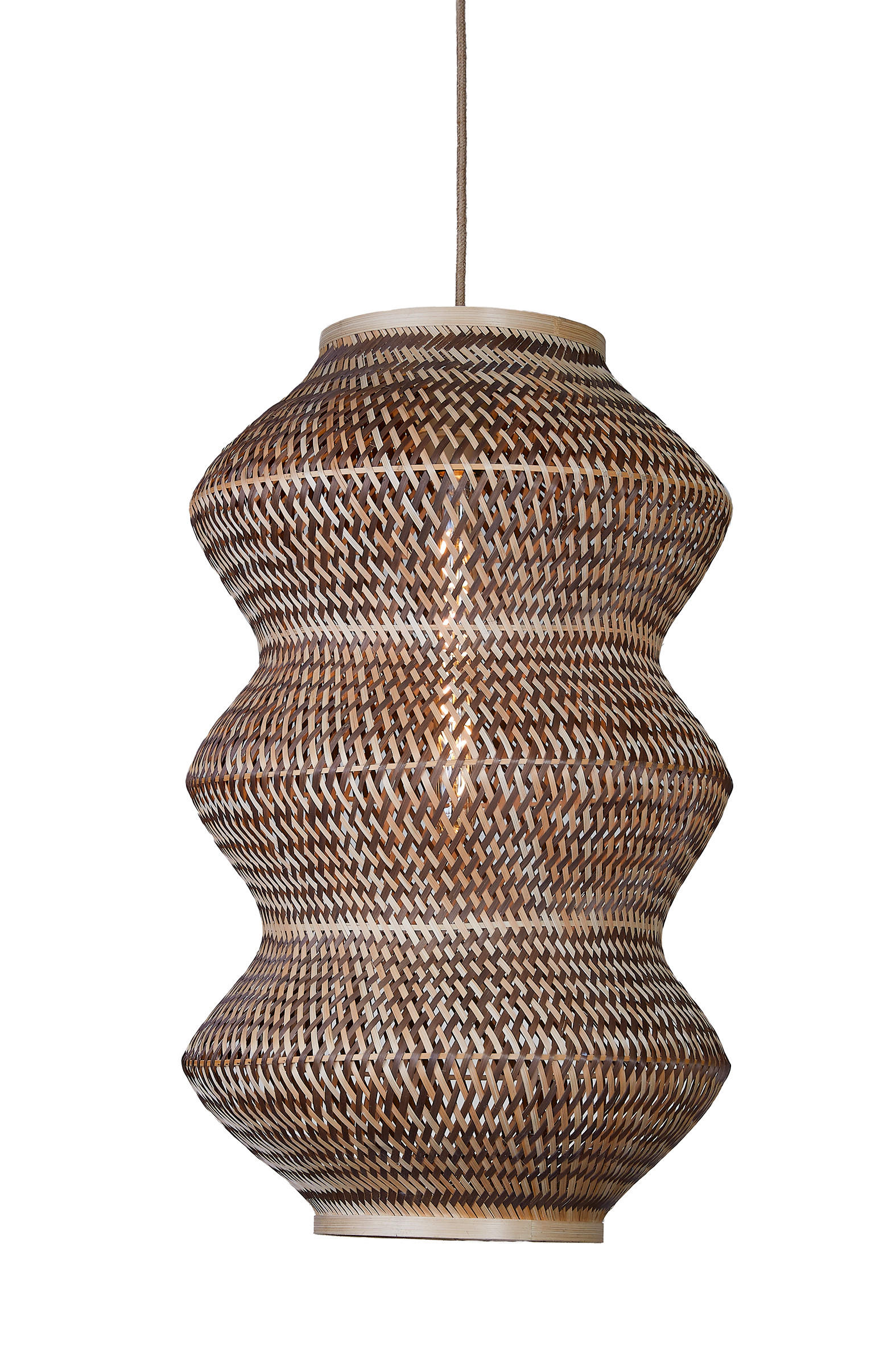 Good & Mojo Hängeleuchte Good \u0026 Mojo Braun, Natur 67 cm