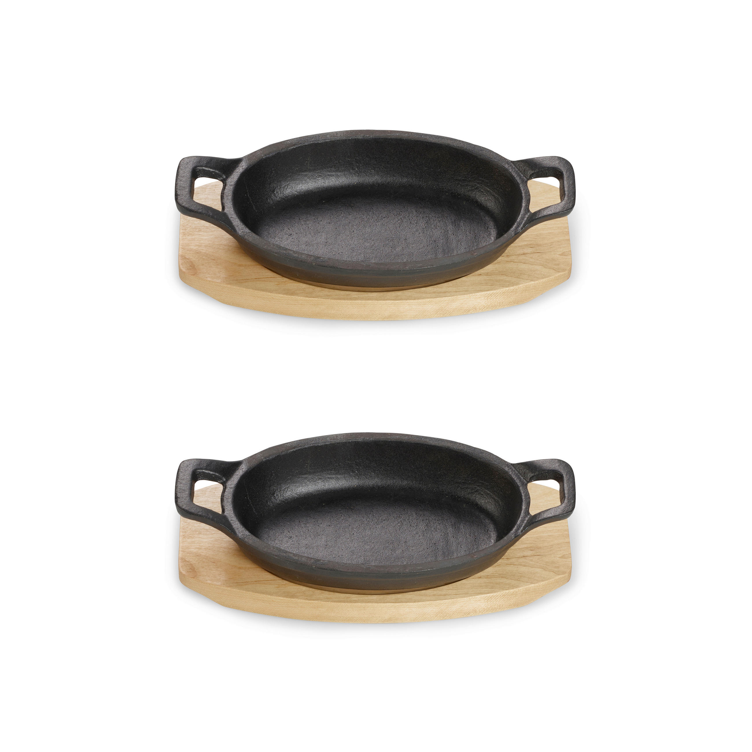PFANNENSET Small Gusseisen 2-teilig  - Schwarz, Basics, Metall (15,3/9,2/3cm) - Echtwerk
