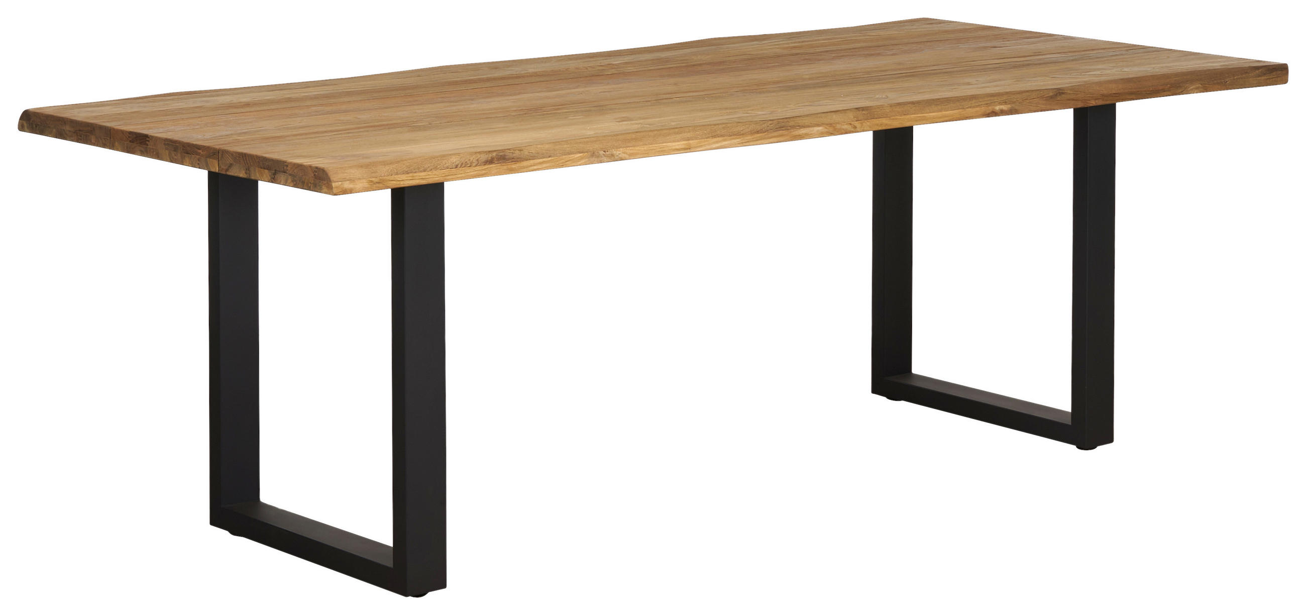 GARTENTISCH 220/100/76 cm Holz, Metall rechteckig  - Anthrazit/Teakfarben, Design, Holz/Metall (220/100/76cm) - Amatio