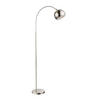 STOJACIA LAMPA, 46/25/150 cm - biela/niklová, Basics, kov/plast (46/25/150cm)