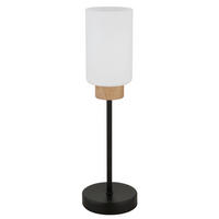 NAMIZNA SVETILKA  Rowena      12/42 cm       - črna/opal, Design, kovina/steklo (12/42cm) - Globo