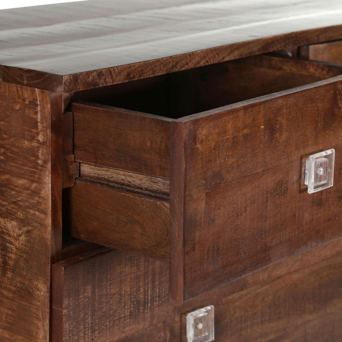 HIGHBOARD Kumasi  in 90/120/42 cm  - Transparent/Dunkelbraun, Design, Holz/Kunststoff (90/120/42cm)