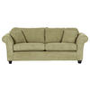 3-SITZER-SOFA Cord Hellgrün  - Dunkelbraun/Hellgrün, KONVENTIONELL, Holz/Textil (215/70/90cm) - home24