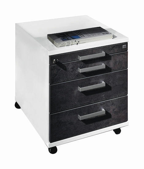 Moderano Rollcontainer Weiß, 43.1x53.7x57.7 cm