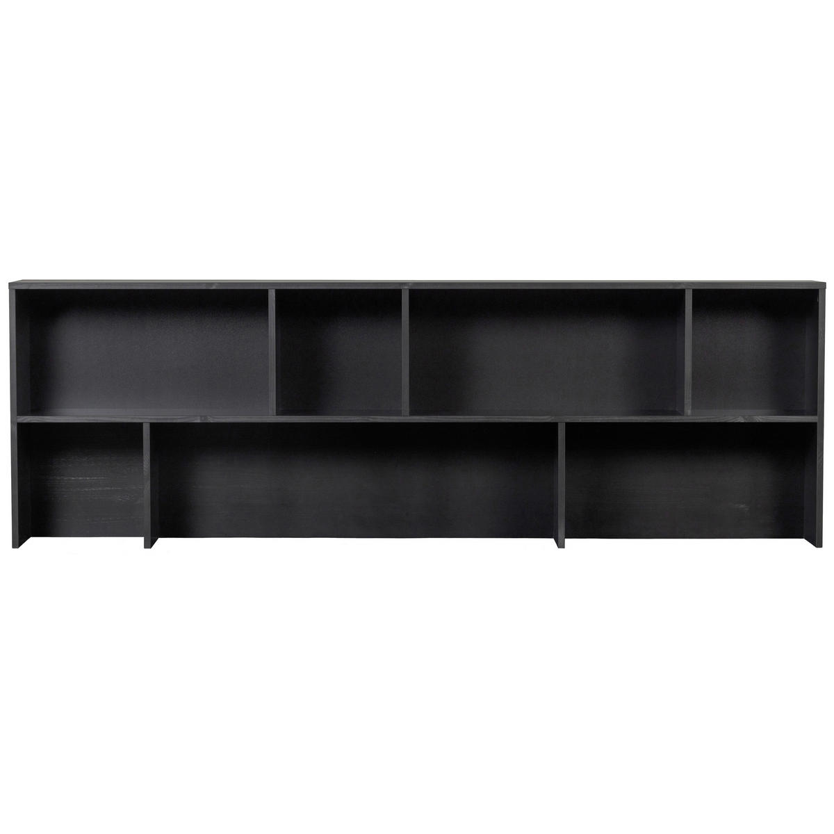 AUFSATZSCHRANK 200/65/30 cm  - Schwarz, Design, Holz (200/65/30cm) - Livetastic