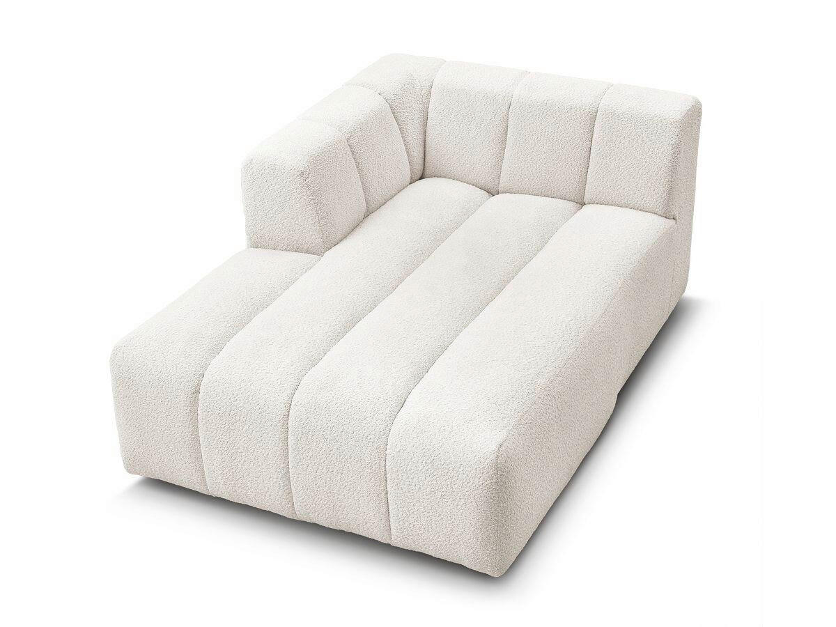 SOFAELEMENT ANNECY Bouclé Weiß  - Schwarz/Weiß, MODERN, Kunststoff/Textil (120/72/170cm)