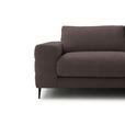 ECKSOFA  in Flachgewebe Hellbraun  253/177 cm  - Hellbraun/Schwarz, Design, Textil/Metall (253/177cm) - Dieter Knoll
