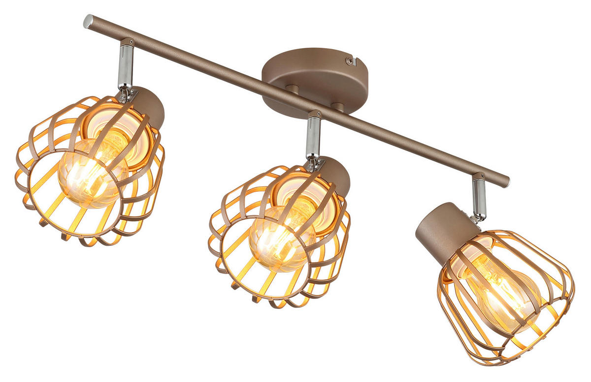 STRAHLER Olin 50/12,5/17,5 cm  - Chromfarben/Braun, Design, Metall (50/12,5/17,5cm) - Globo
