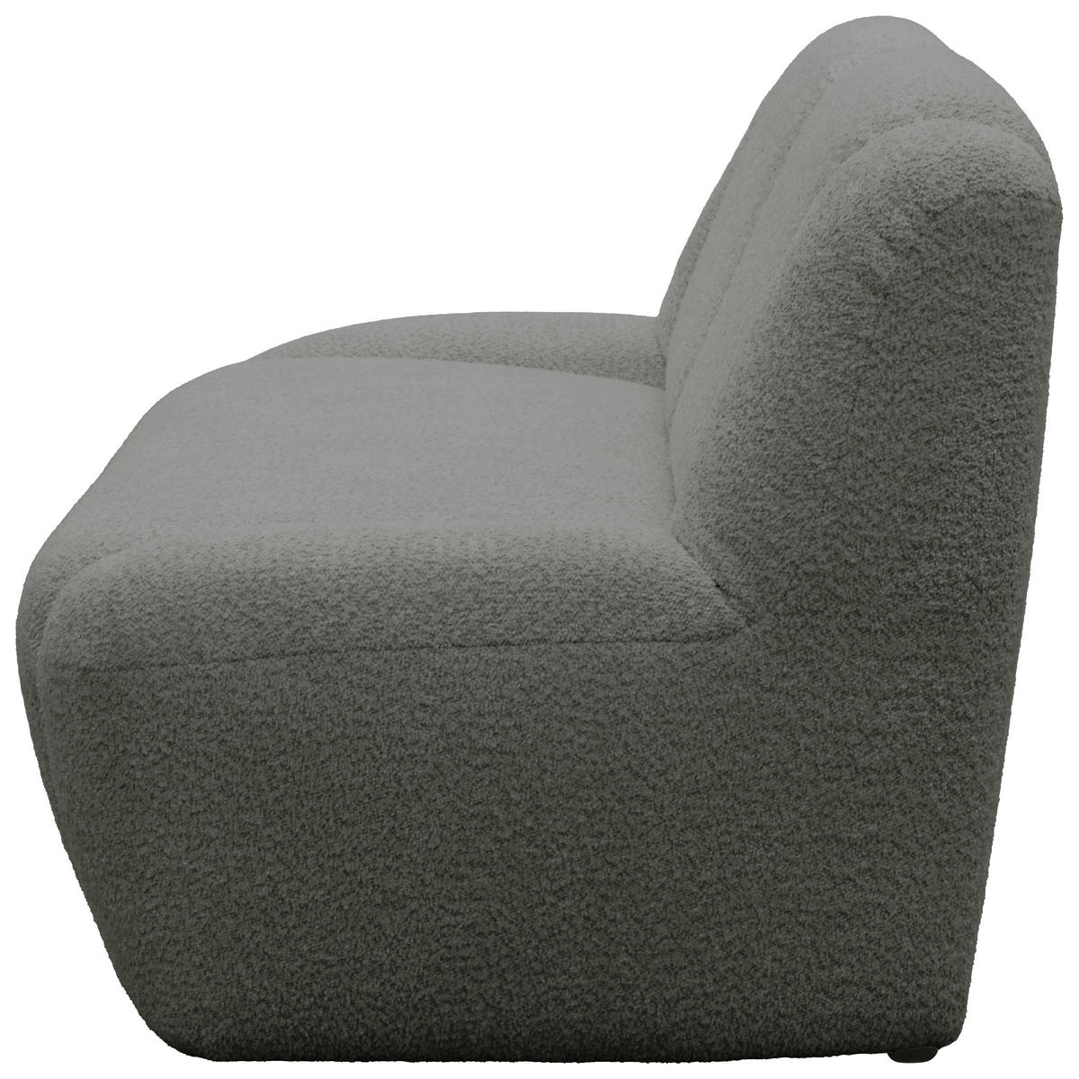 2-SITZER-SOFA 100 034 Chenille Graphitfarben  - Creme/Schwarz, MODERN, Kunststoff/Textil (147/82/93cm) - Livetastic